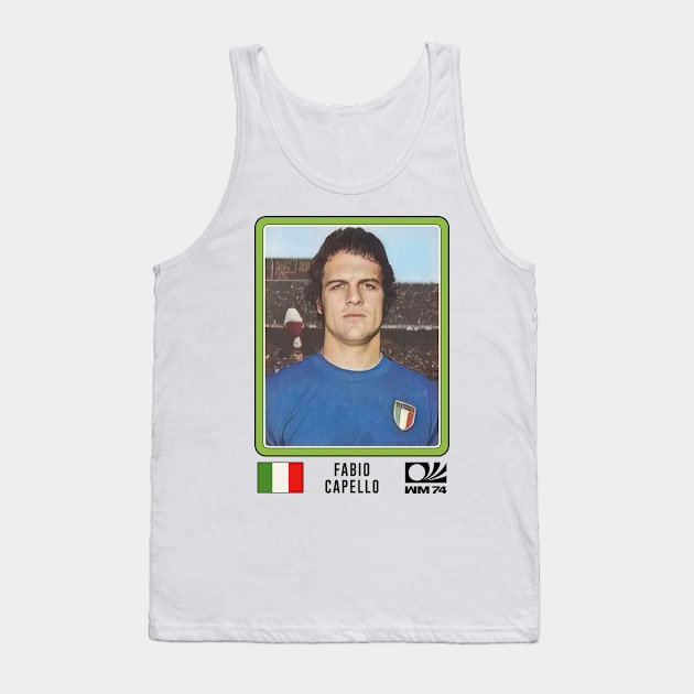 Fabio Capello /\/ Retro 70s Football Fan Tank Top by Eye Floaters